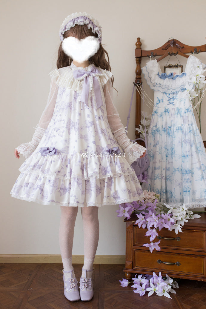 [Pre-orders available until 2/10] Ribbon Eternal Garden short tiered jumper skirt