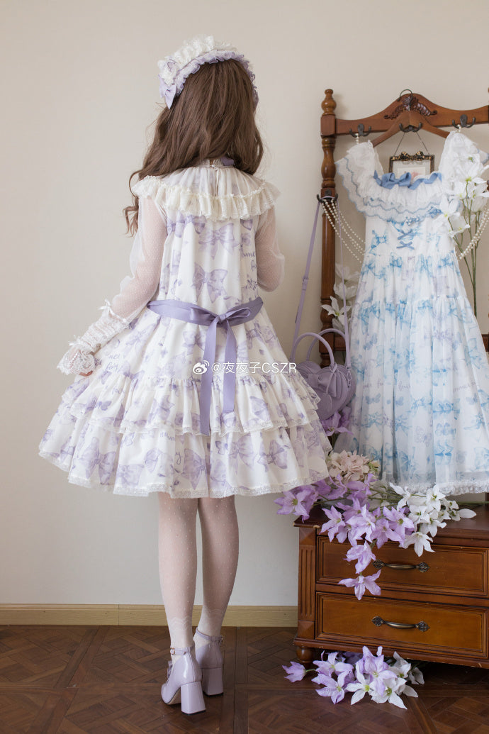 [Pre-orders available until 2/10] Ribbon Eternal Garden short tiered jumper skirt