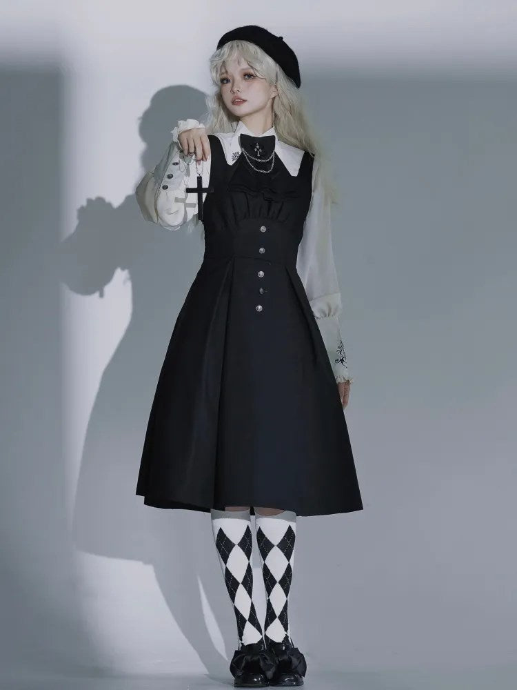 Night Raven Magic blouse, pants, jumper skirt, cape