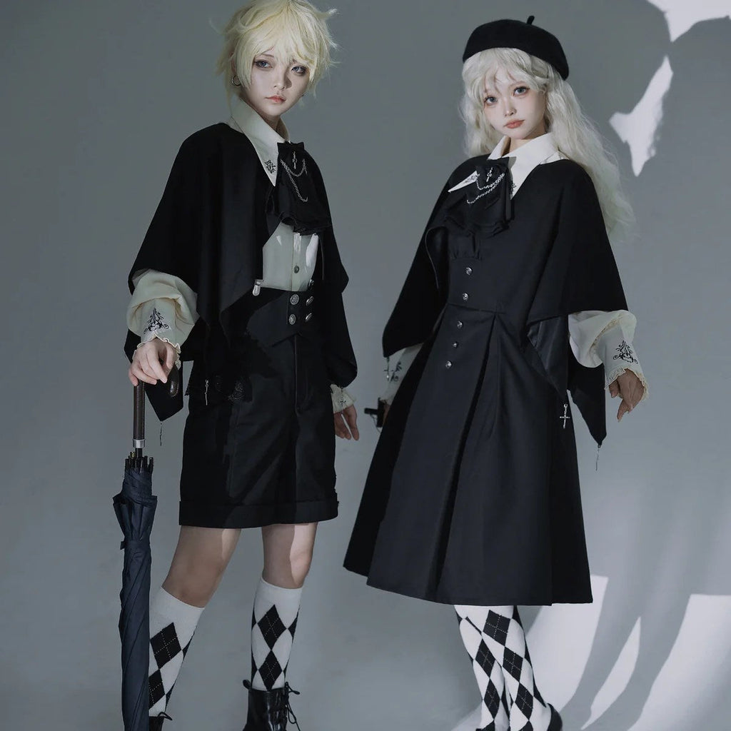 Night Raven Magic blouse, pants, jumper skirt, cape