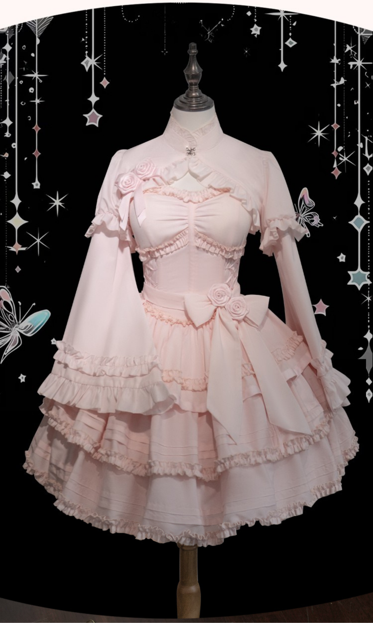 Lilith Rose Garden バラのコサージュ付ジャンパースカート