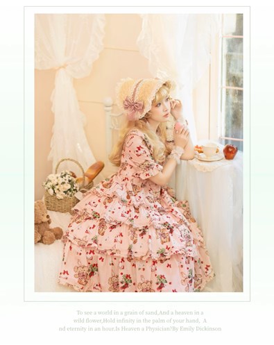 [Resale/Pre-orders until 7/29] Camellia Berry short-sleeved dress, tiered type, short length