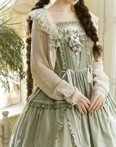 [Sale period ended] PEACH TREE embroidered jumper skirt