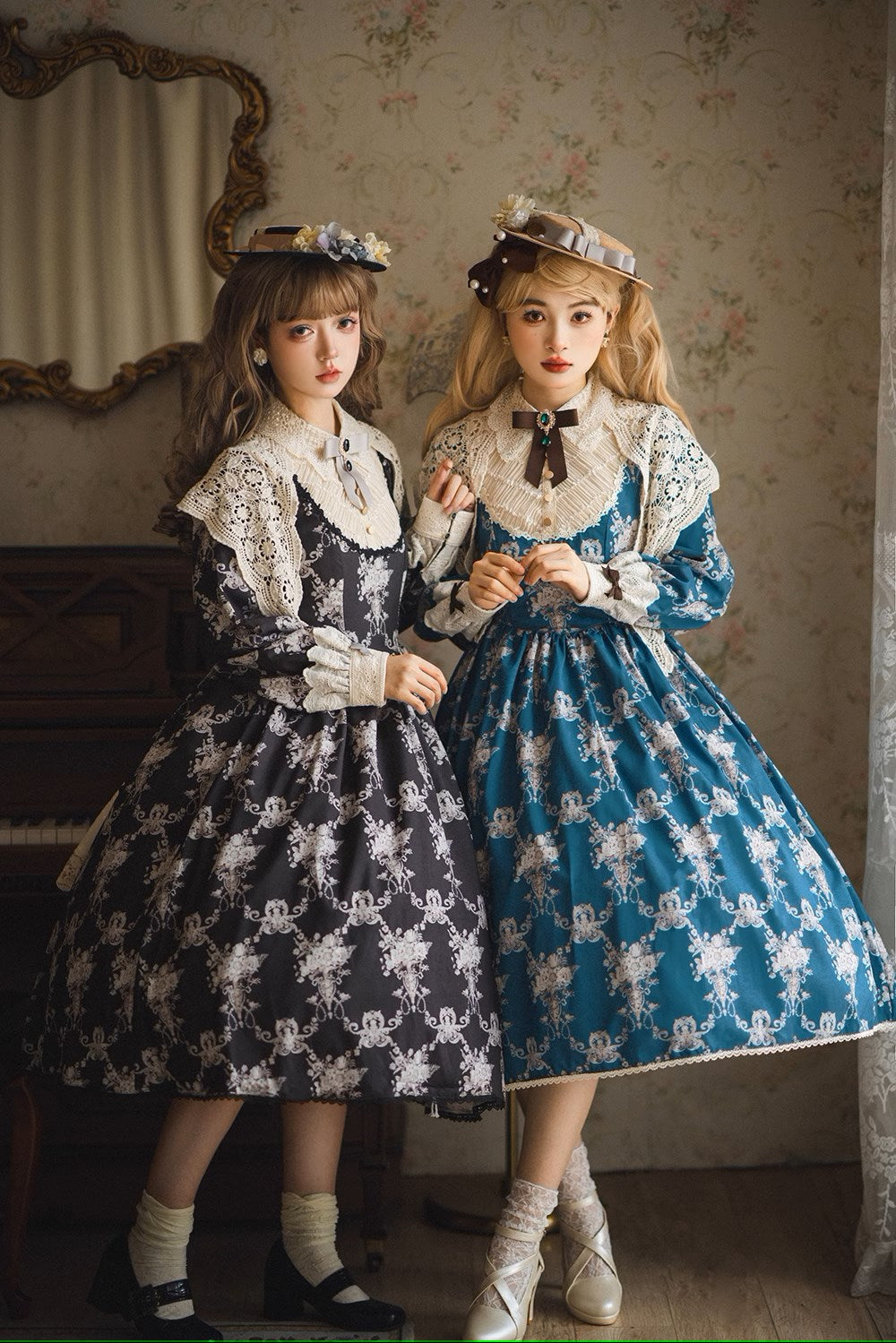 【予約販売】Antique Flower Wall ワンピース