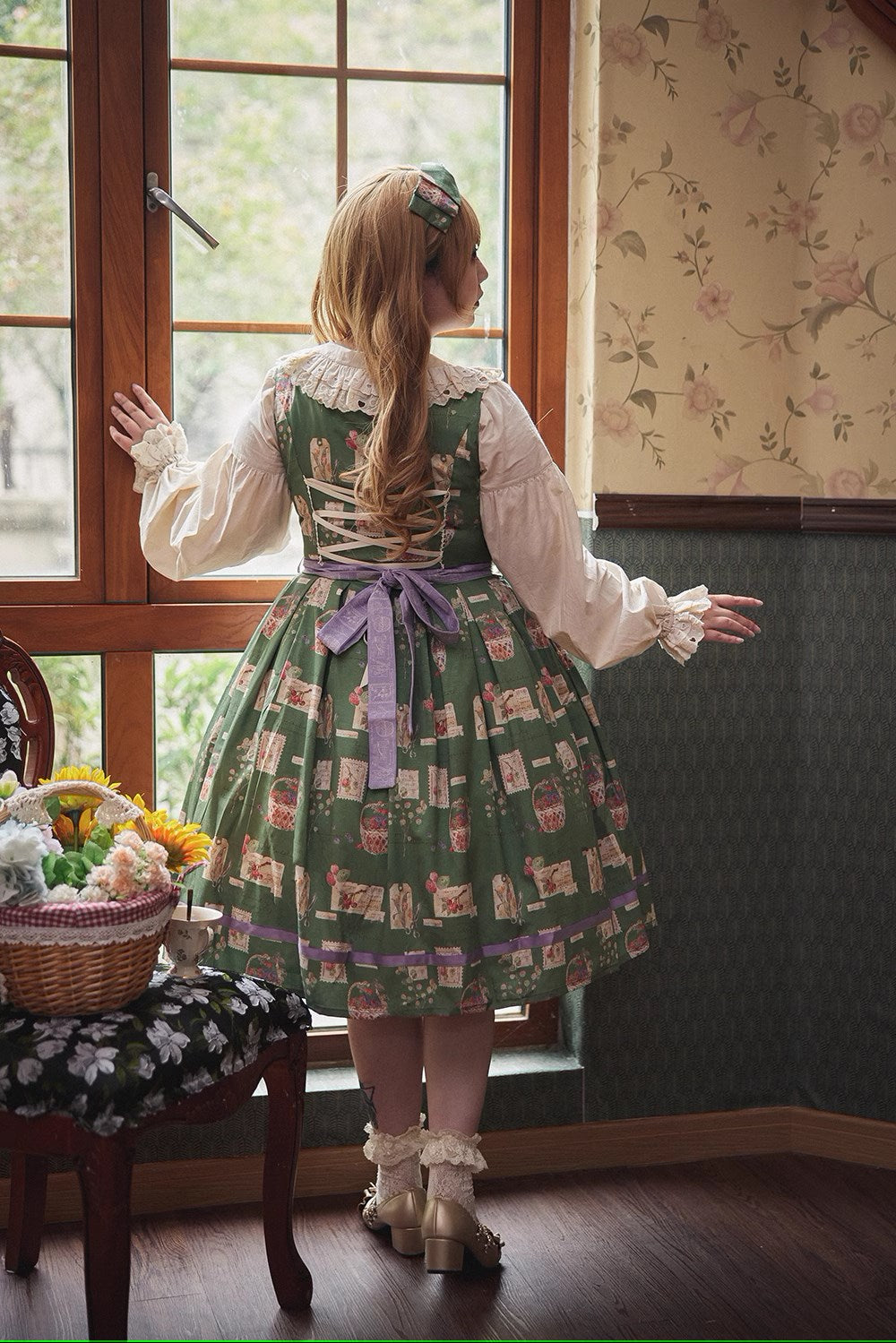 [Pre-order] Forest Encyclopedia Print Jumper Skirt