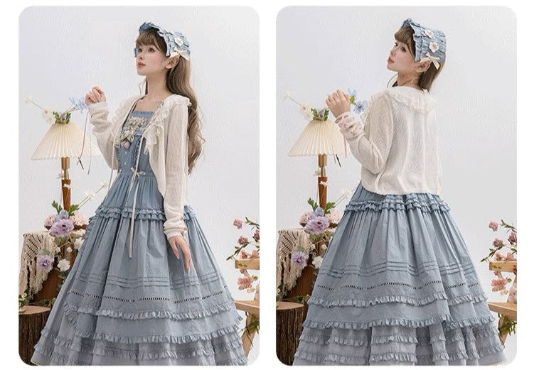 [Sale period ended] PEACH TREE embroidered jumper skirt