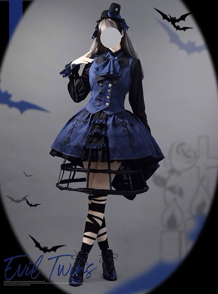 [Pre-order] Evil Twins Gothic Lolita Blouse, Vest, Cape, Skirt [10% off for 4 items]