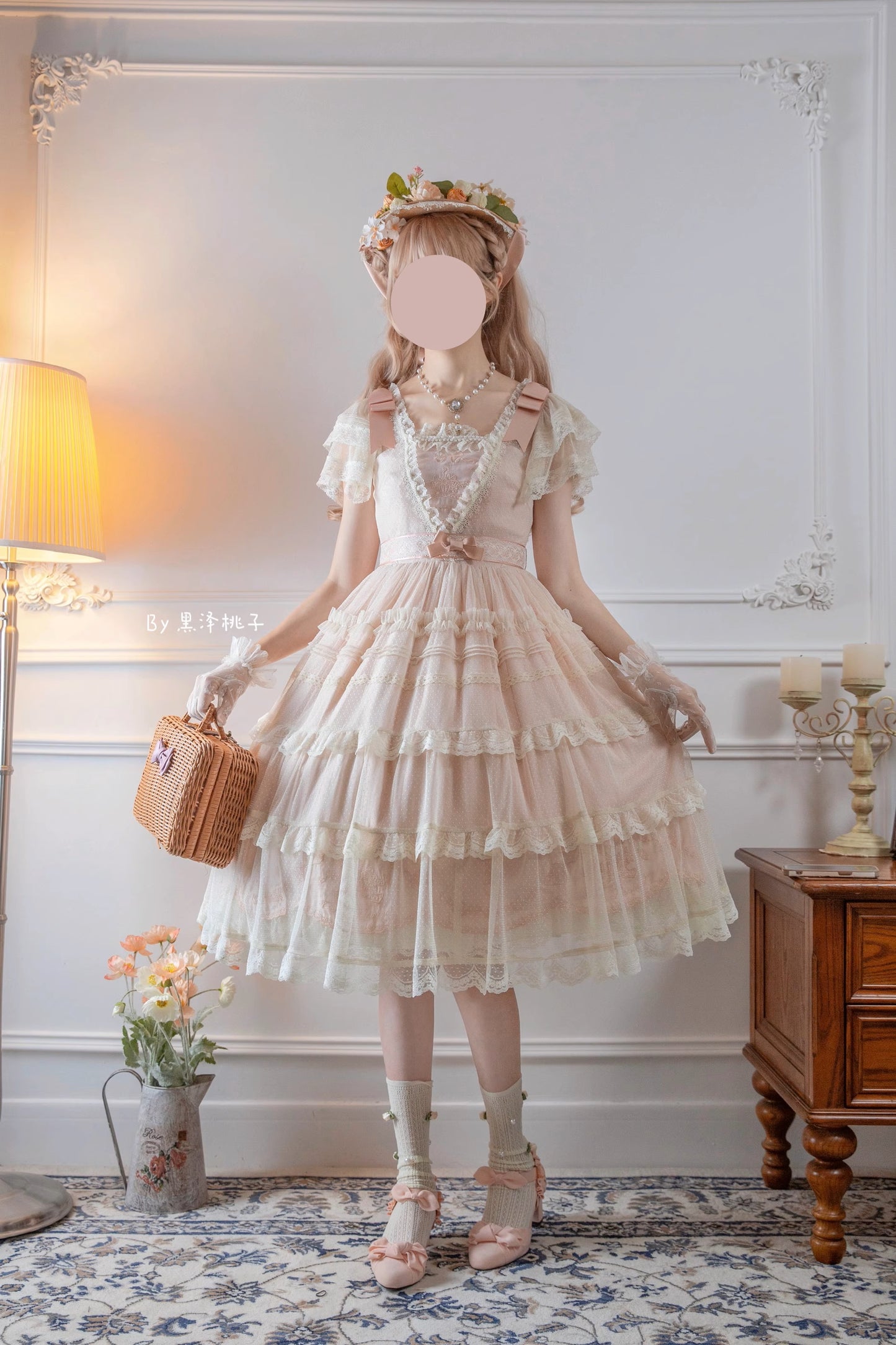 [Sale period ended] Afternoon Tea Party embroidered dot tulle dress