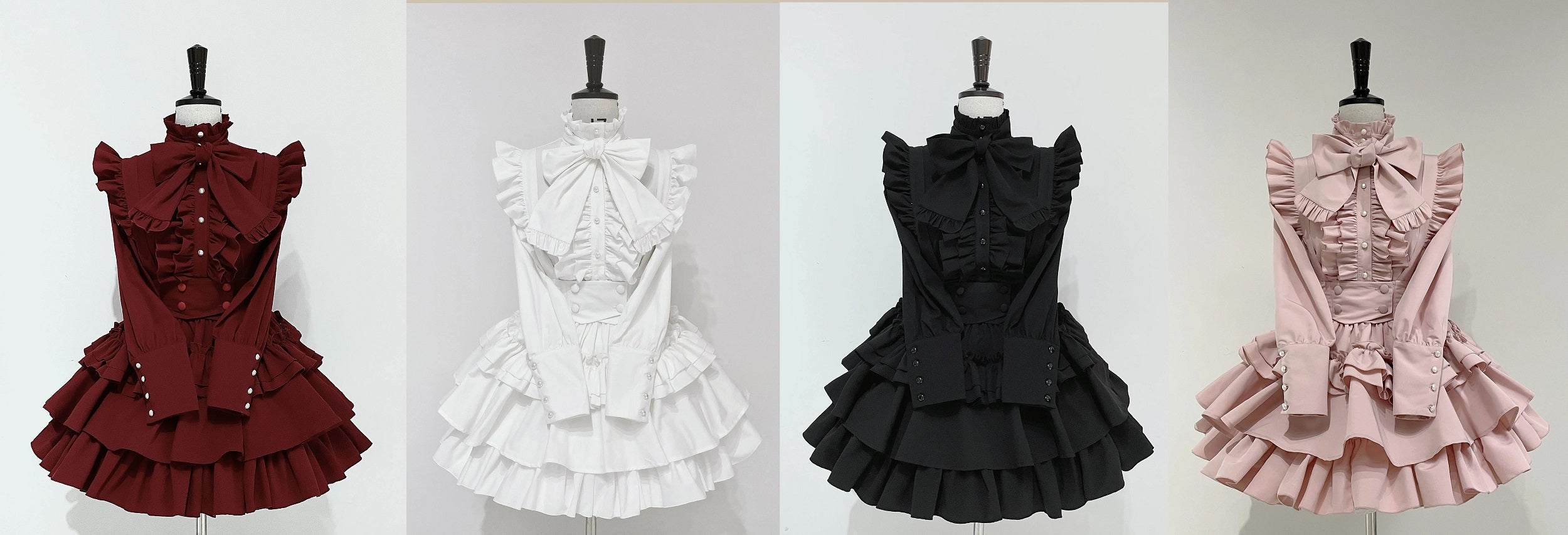 Doll's House Ribbon tie ruffle blouse 5 colors