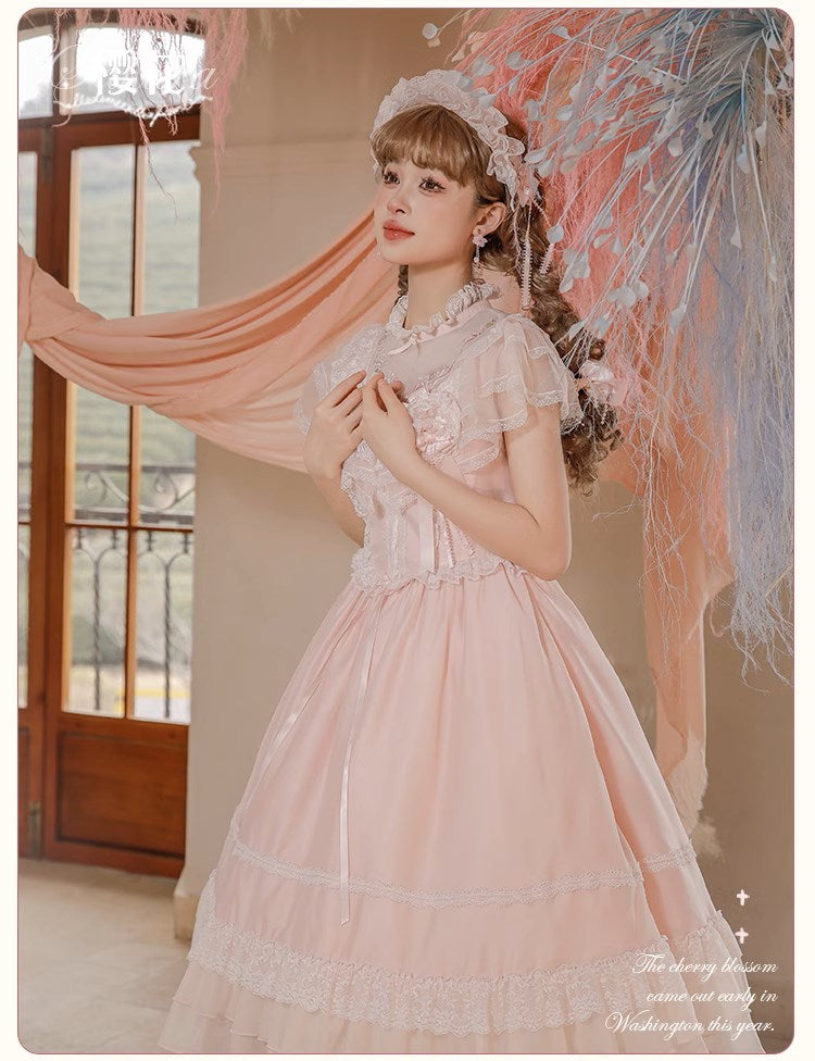 [Sale period ended] Confession under the Sakura Tree sheer dress
