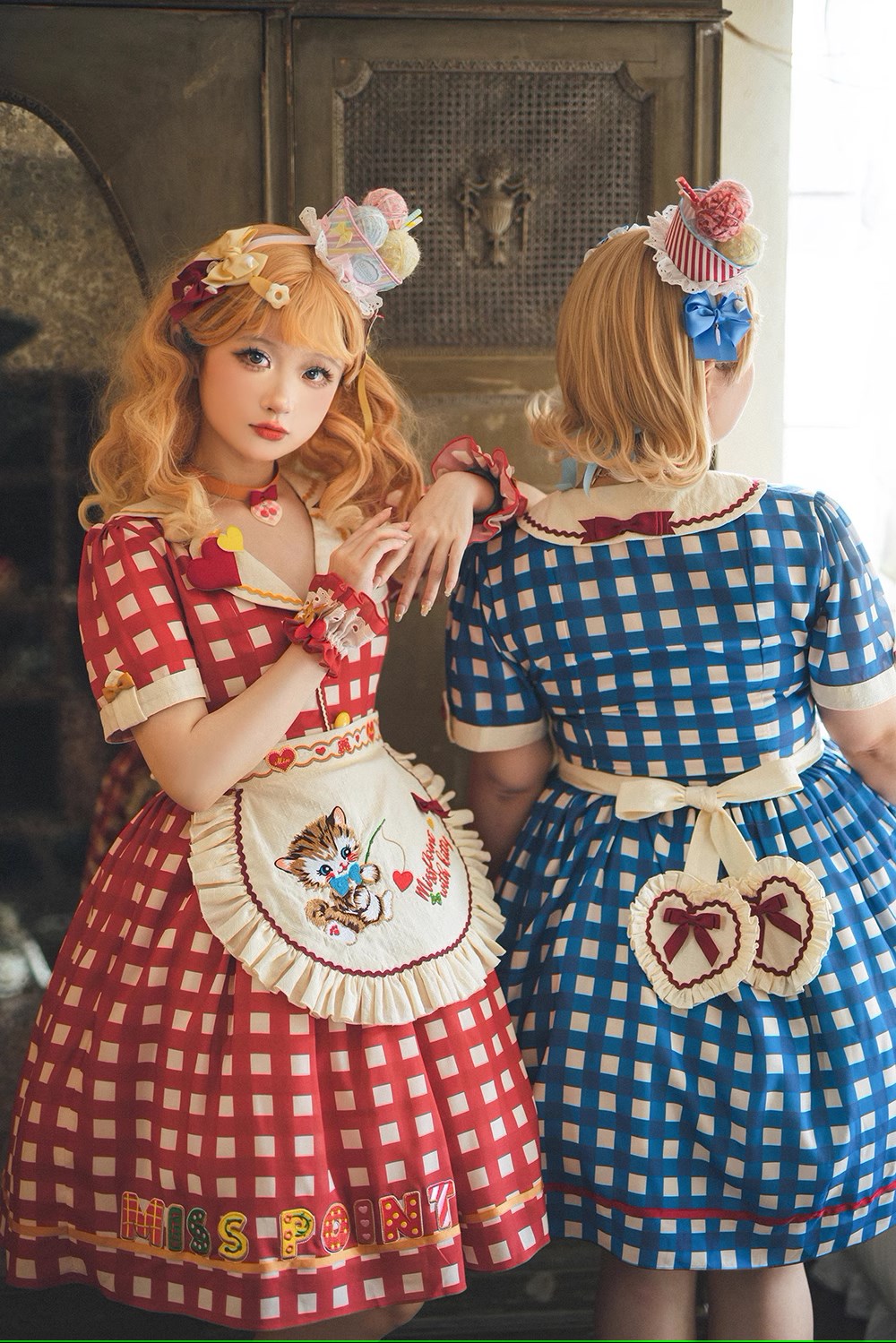 [Pre-order] Sweet Kitty Retro Cafe Style Dress