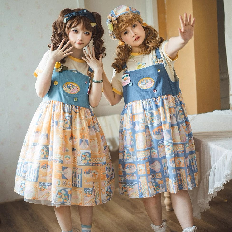 【予約販売】Loquat and Lemon サスペンダージャンパースカート
