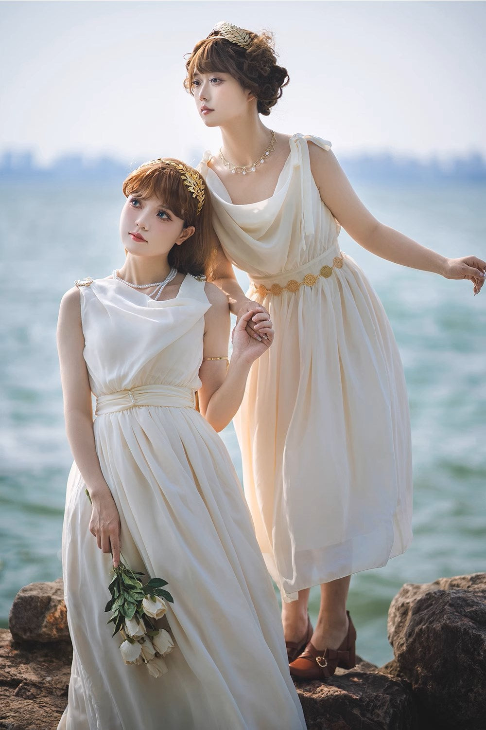 【予約販売】Elegance Greek ドレープジャンパースカート