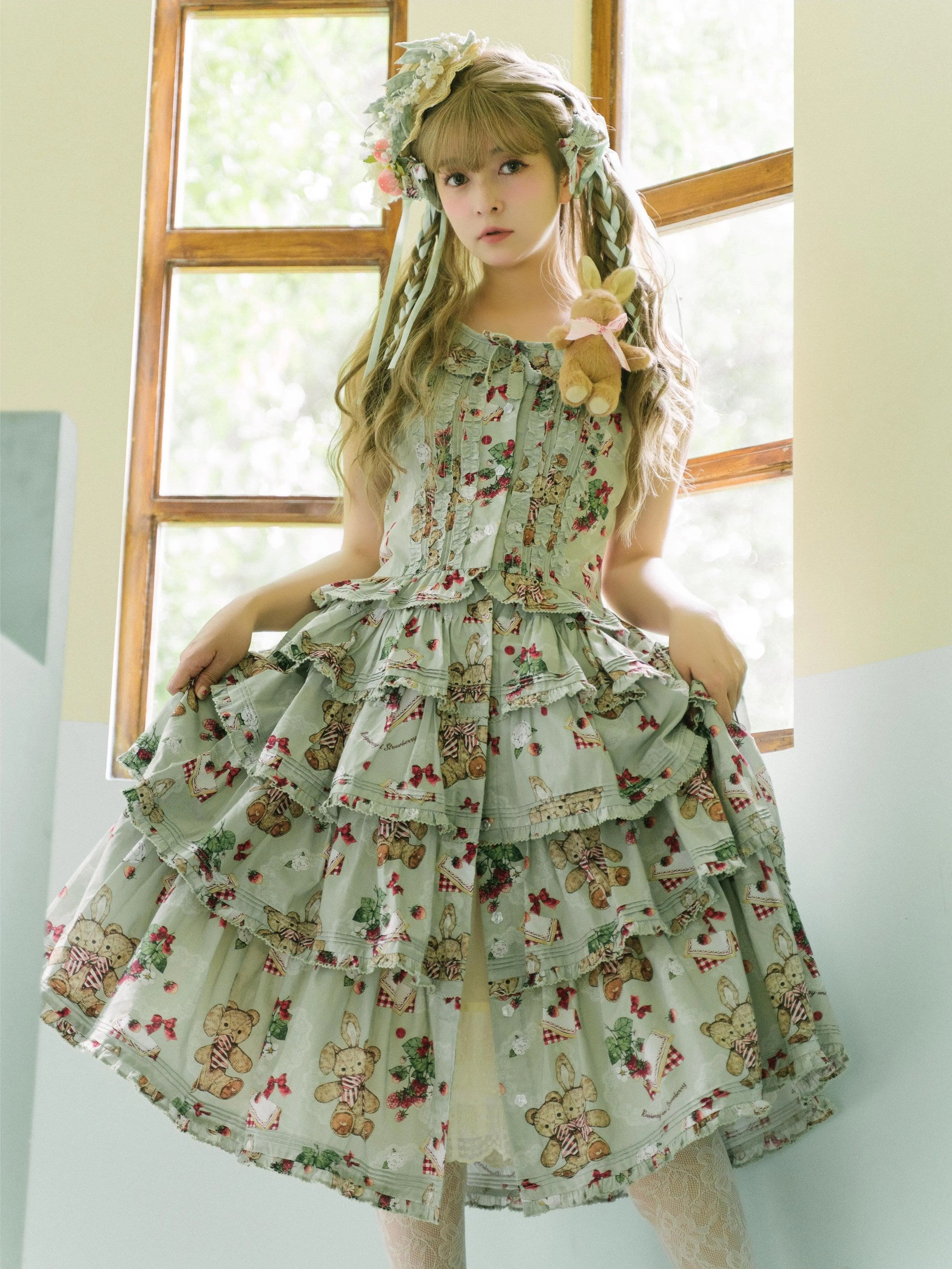 Camellia Berry Sleeveless Setup - Short Length