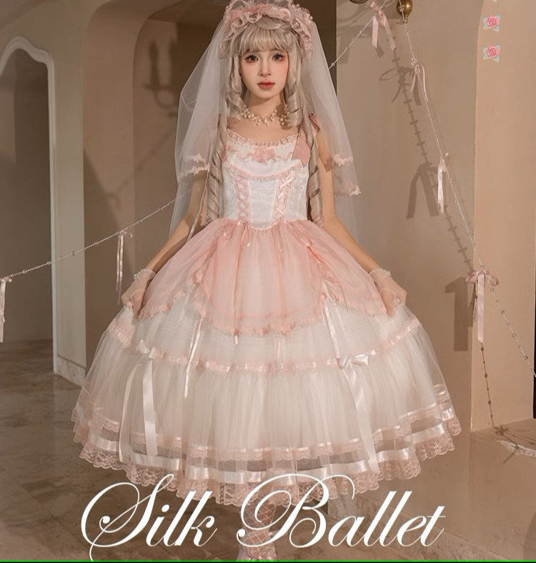 【受注予約1/23まで】Silk Ballet ジャンパースカート・ロング丈