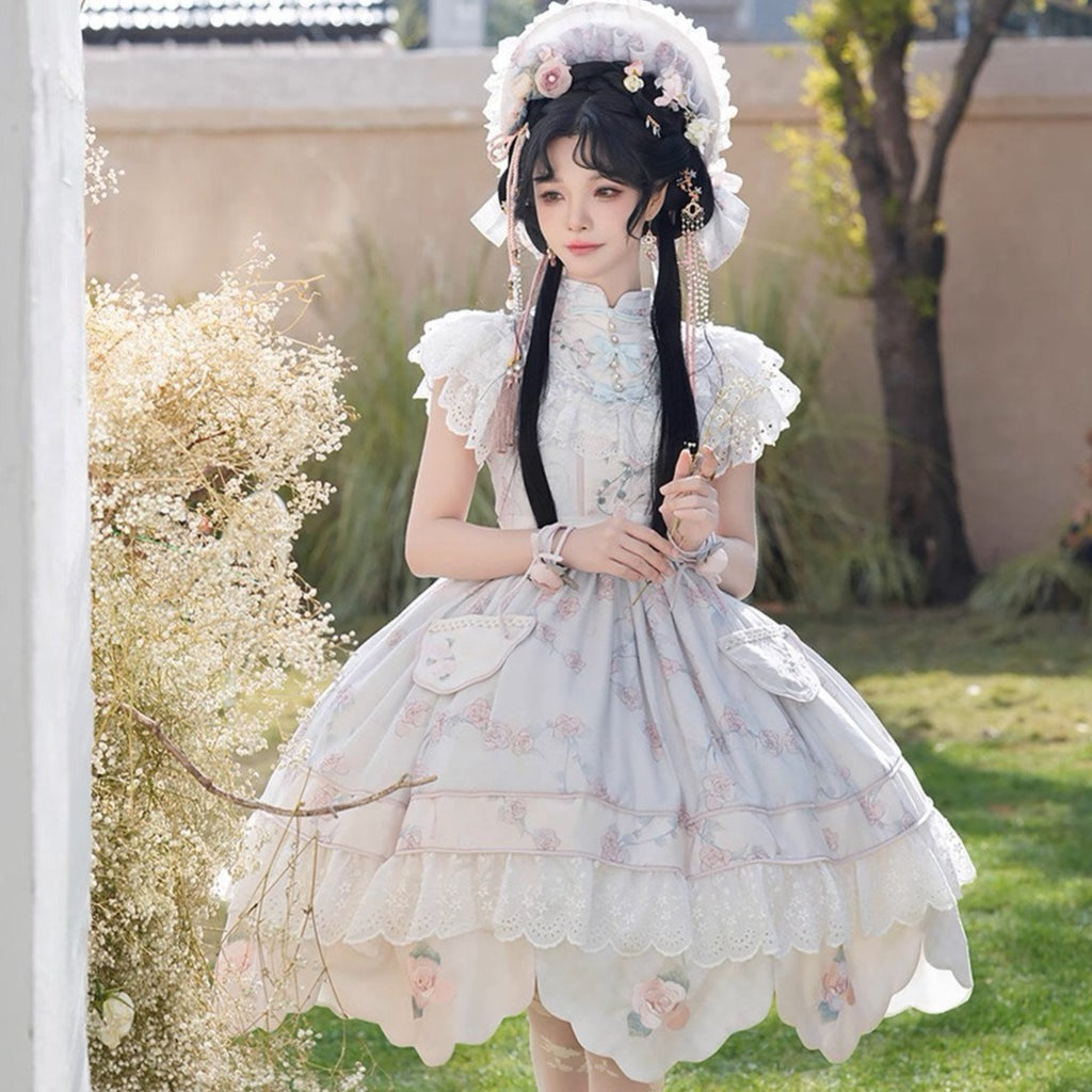[Sale period ended] Luo Shenhua-Xiaoman-Short sleeve Mao color dress