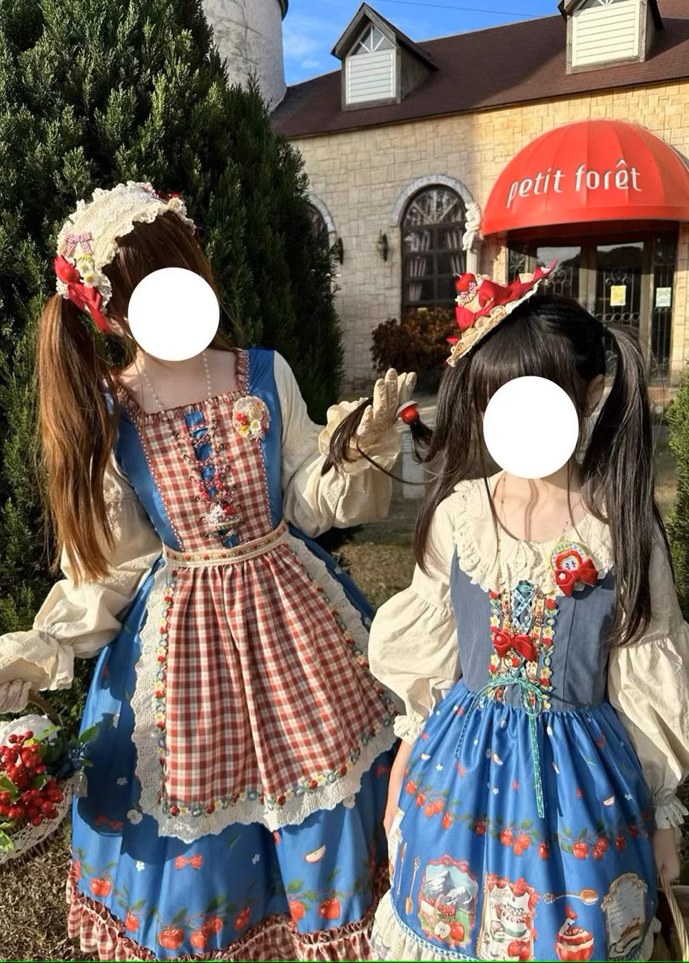 予約販売【キッズサイズ】Apple Garden バイエルン風ジャンパースカート・ブラウス・マント