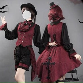 Evil Twins Gothic Lolita Blouse, Vest, Cape, Skirt [10% off for 4 items]