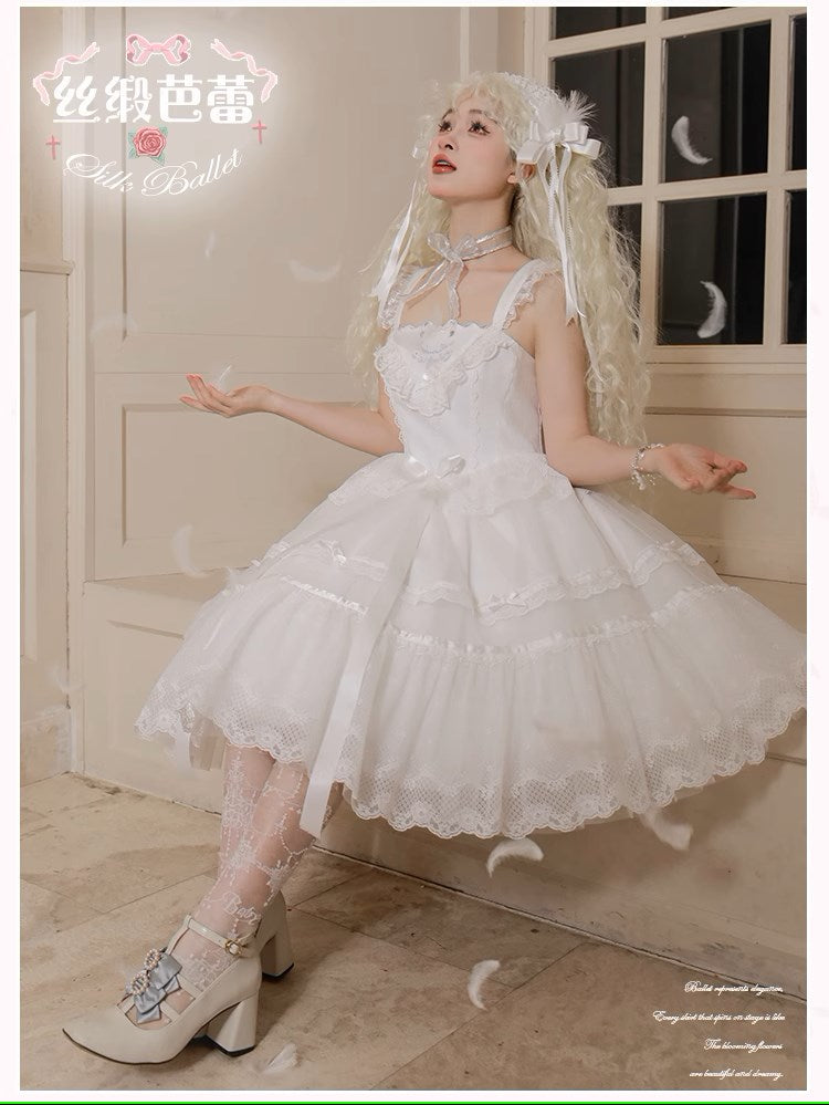 [Pre-orders available until 1/23] Silk Ballet Jumper Skirt - Mid-length