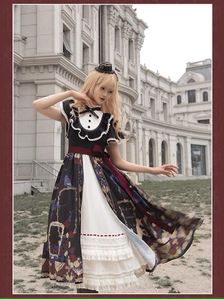 Eden at Dawn Gothic Lolita Print Dress