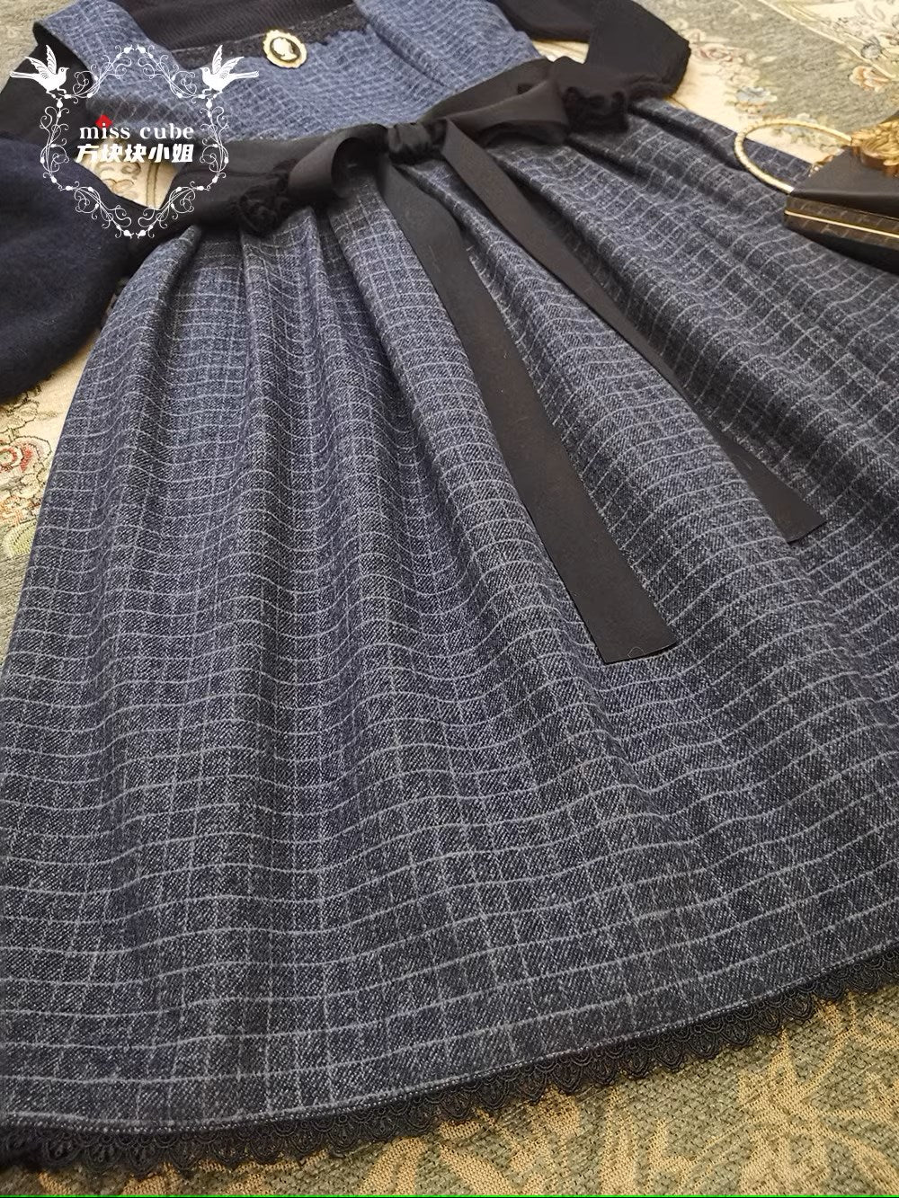 Earl Gray checked jumper skirt