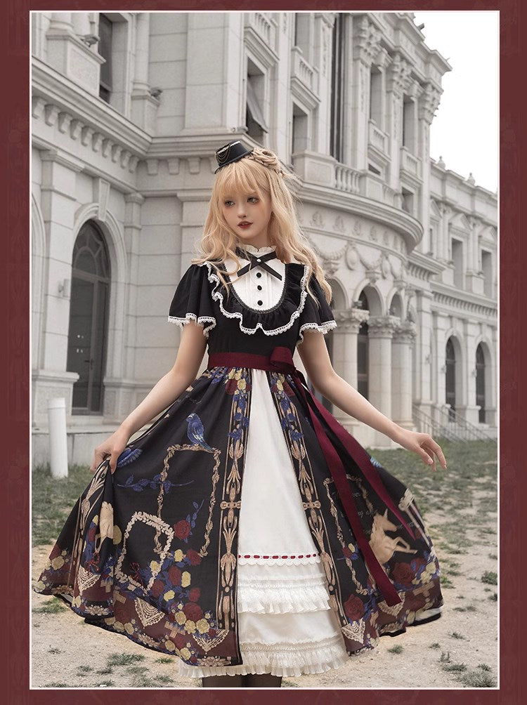 Eden at Dawn Gothic Lolita Print Dress