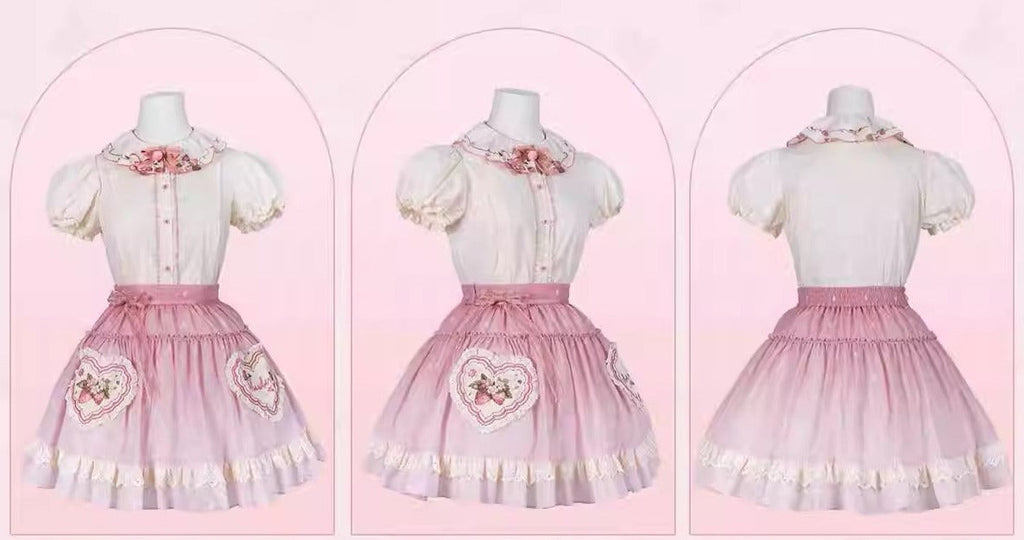 Strawberry Chiffon スカート【ハートタイプ＆プリントタイプ】