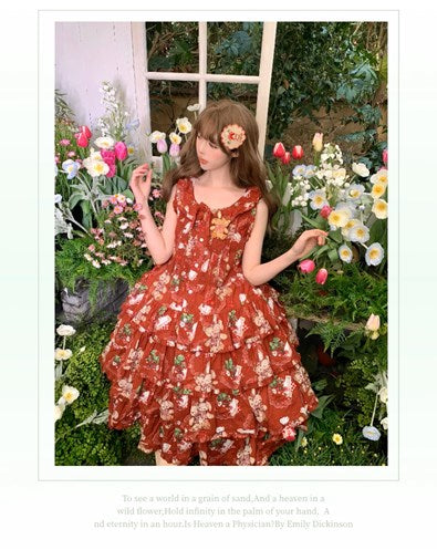 【再販・受注予約5/18まで】Camellia Berry ジャンパースカート ティアードタイプ・ロング丈