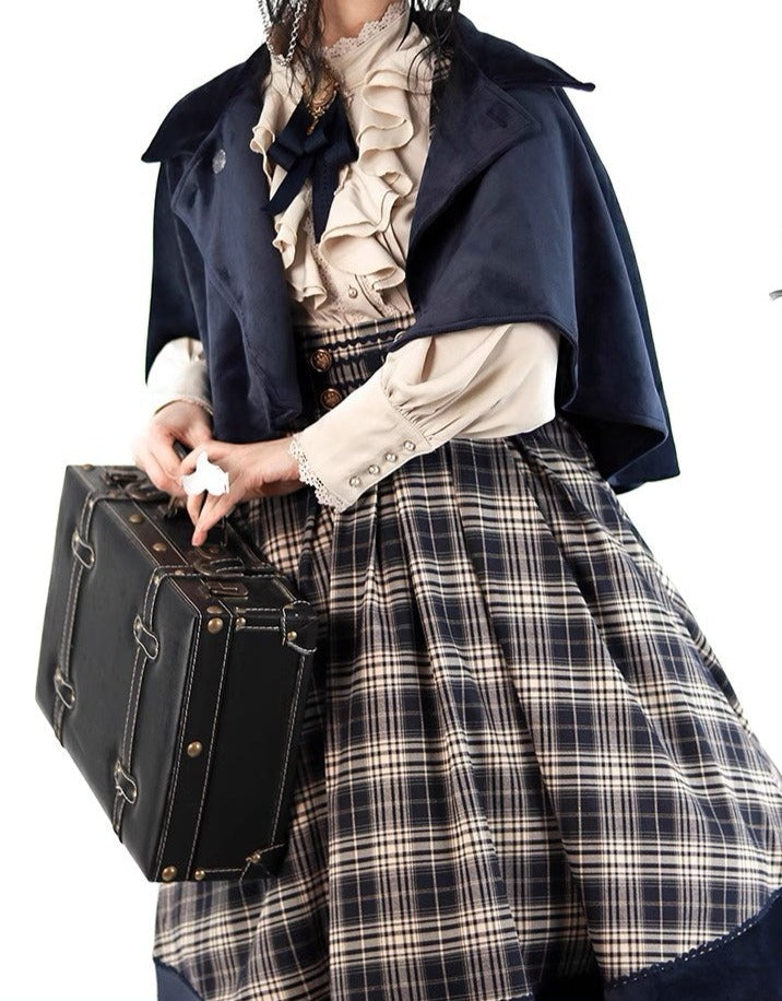 [Sale period has ended] Fontainebleau Plaid High Waist Jumper Skirt