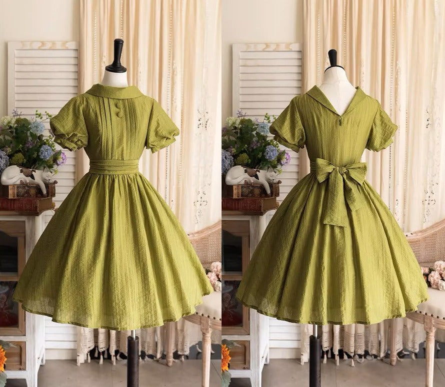 [Pre-order] Forest Gallery Retro Elegant Dress with Ribbon Hair Accessory Type 3