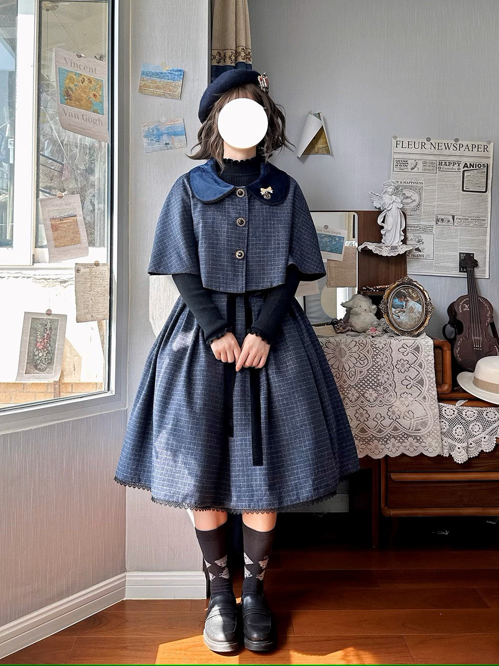 Earl Gray checked jumper skirt