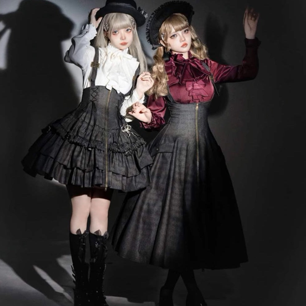 【受注予約3/10まで】Rose Heart ティアードミニ丈ジャンパースカート