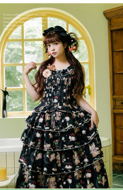 Camellia Berry Sleeveless Setup - Short Length