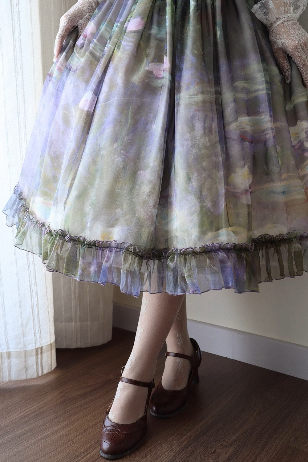 【予約販売】Elegance Greek 油彩画風プリントワンピース