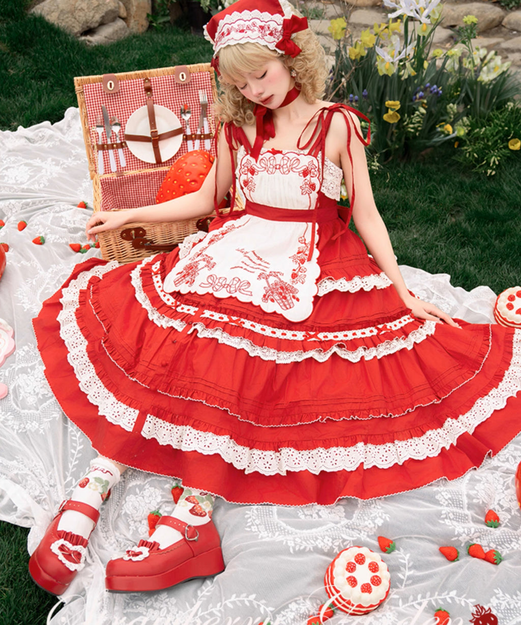 Strawberry Basket Jumper Skirt