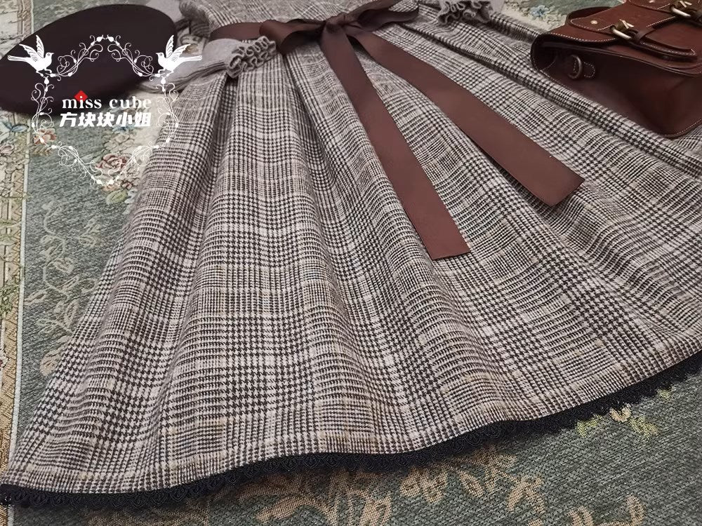 Earl Gray checked jumper skirt
