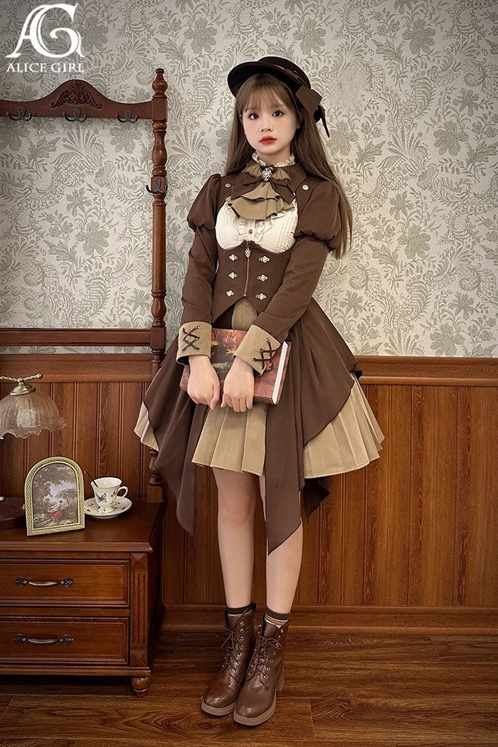 [Pre-order] Detective Butler Dress, Jacket, and Tie 3-piece Set