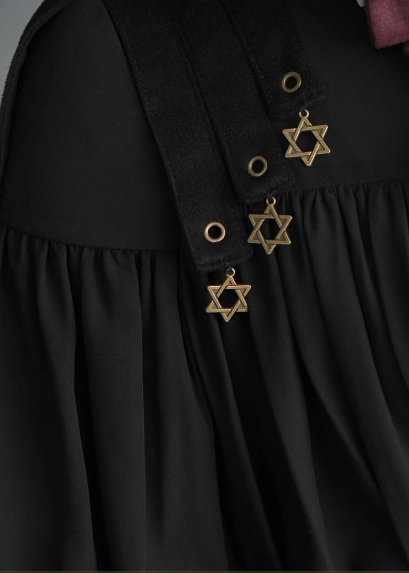 [Pre-order] Black &amp; Striped Retro Fishtail Skirt and Blouse