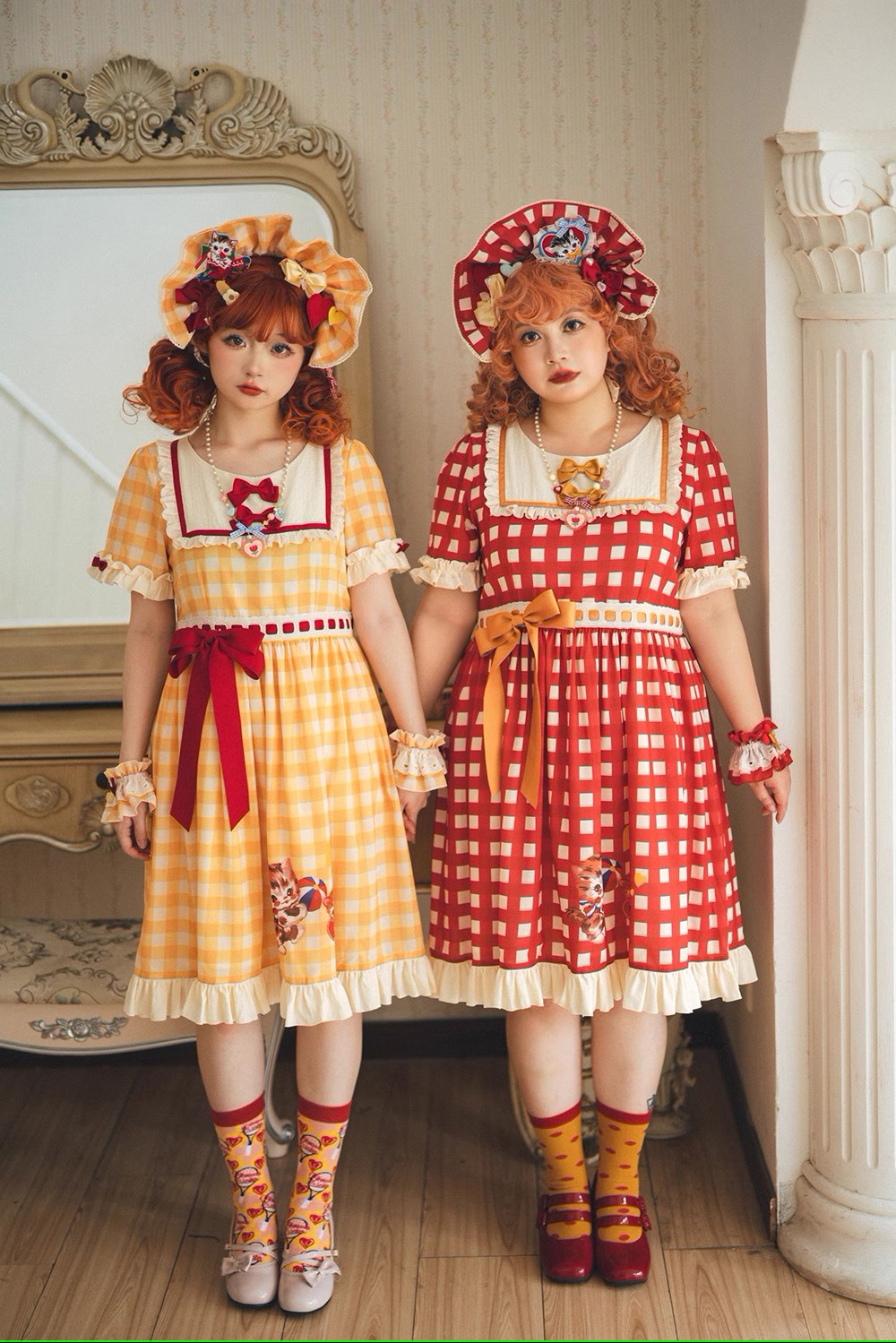 [Pre-order] Sweet Kitty Retro Casual Dress