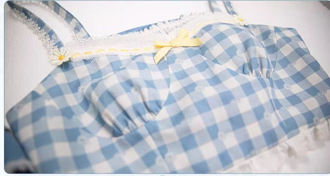 [Sale period ended] Daisy and Sky gingham check camisole and miniskirt