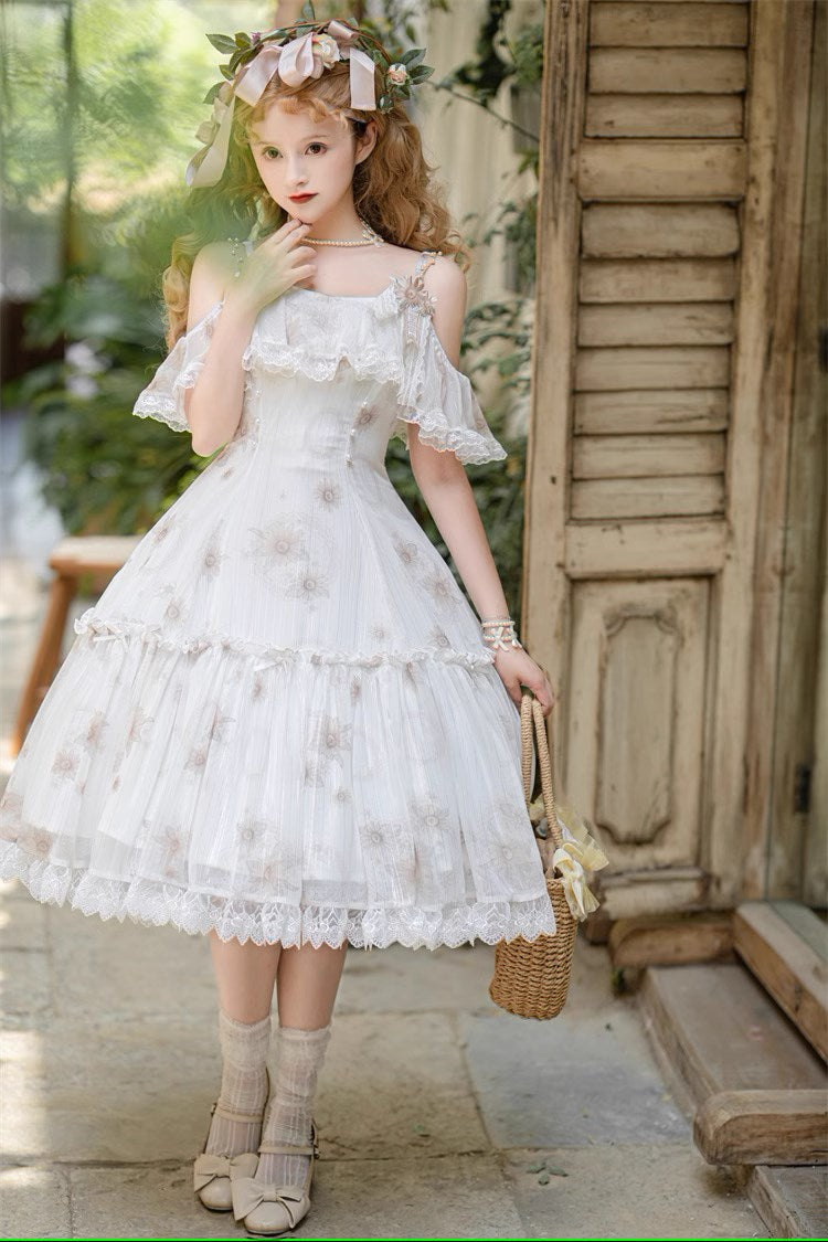 Sunflower dance frill jumper skirt