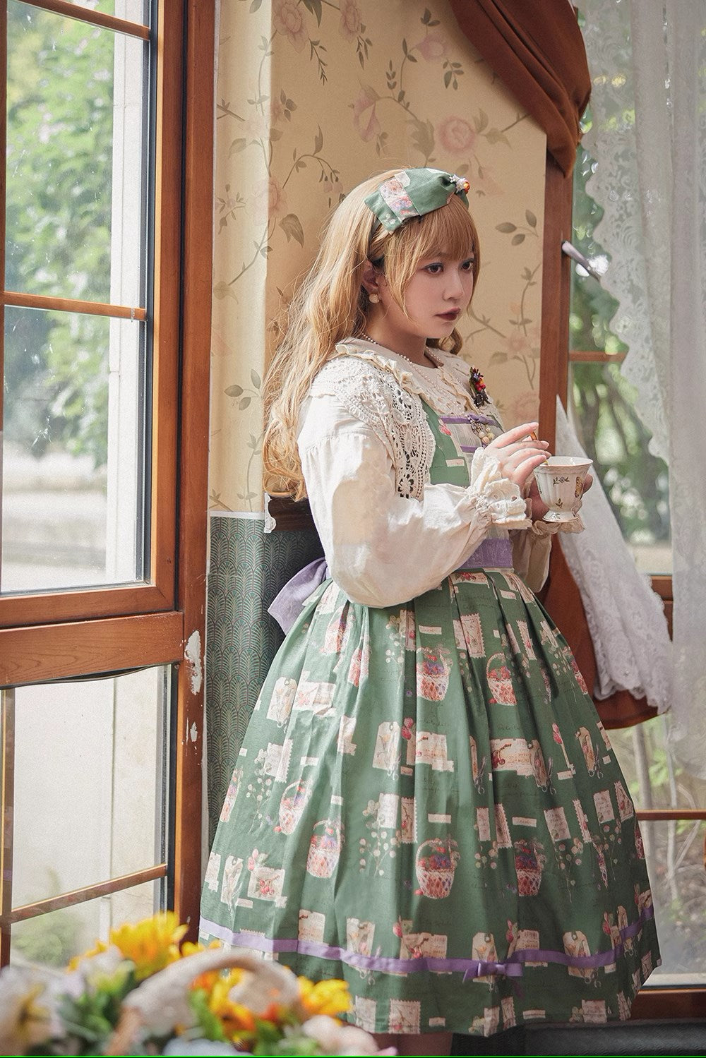 [Pre-order] Forest Encyclopedia Print Jumper Skirt