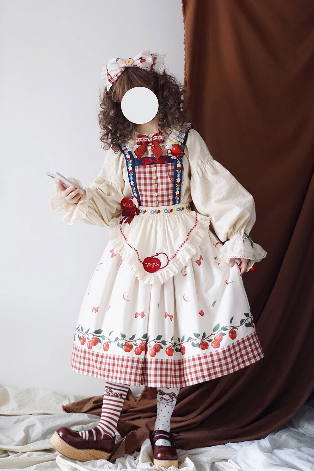 【予約販売】Apple Garden バイエルン風2wayサロペットスカート