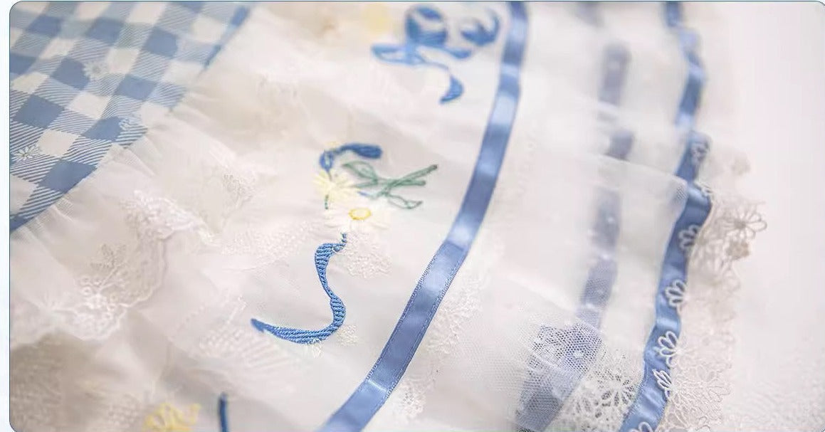 [Sale period ended] Daisy and Sky gingham check jumper skirt