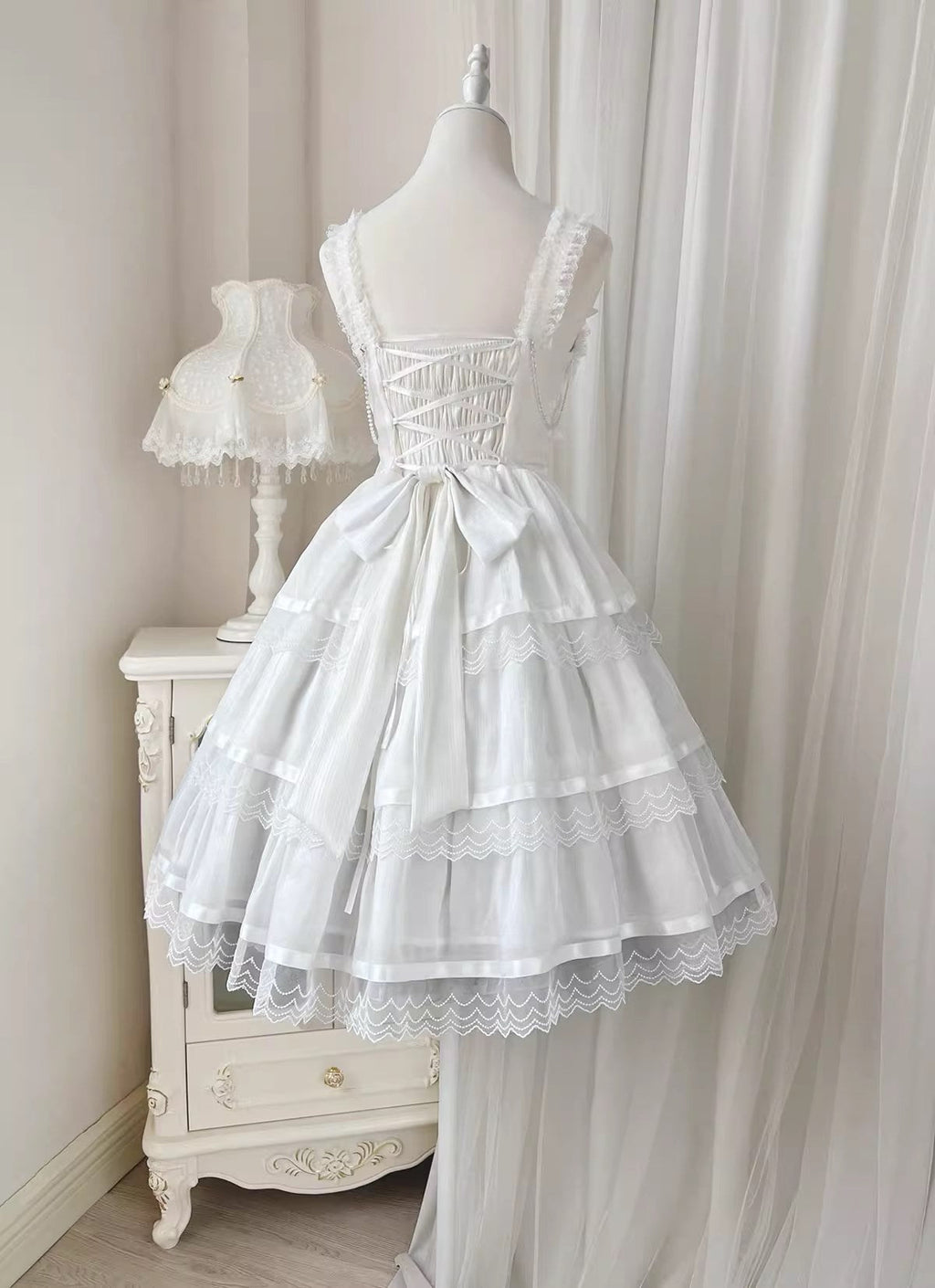 Romantic Party Black and White Tiered Jumperskirt