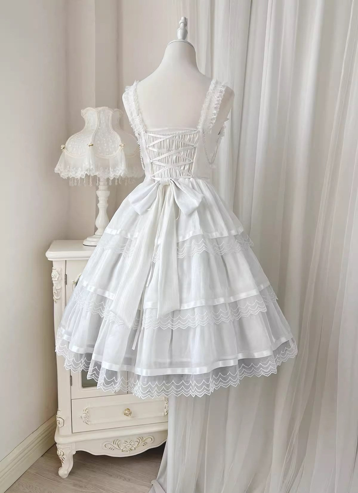 Romantic Party Black and White Tiered Jumperskirt