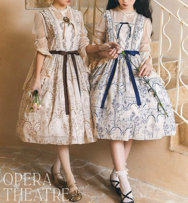Opera Theater printed tank dress