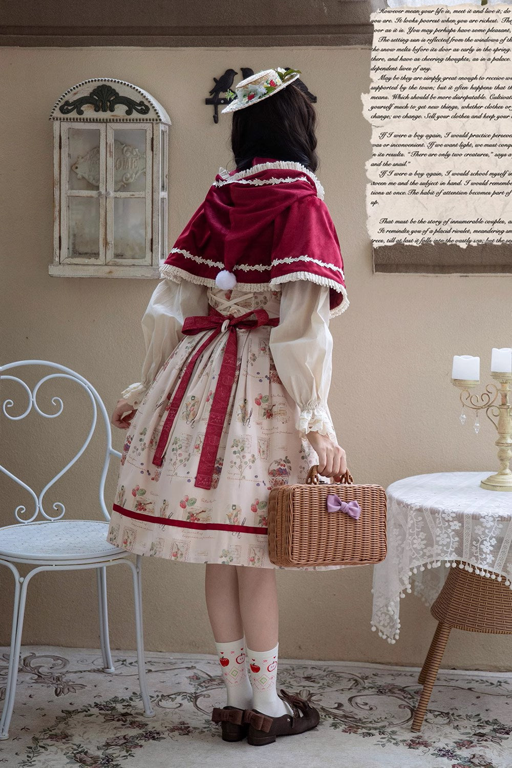 [Pre-order] Forest Encyclopedia Print Jumper Skirt