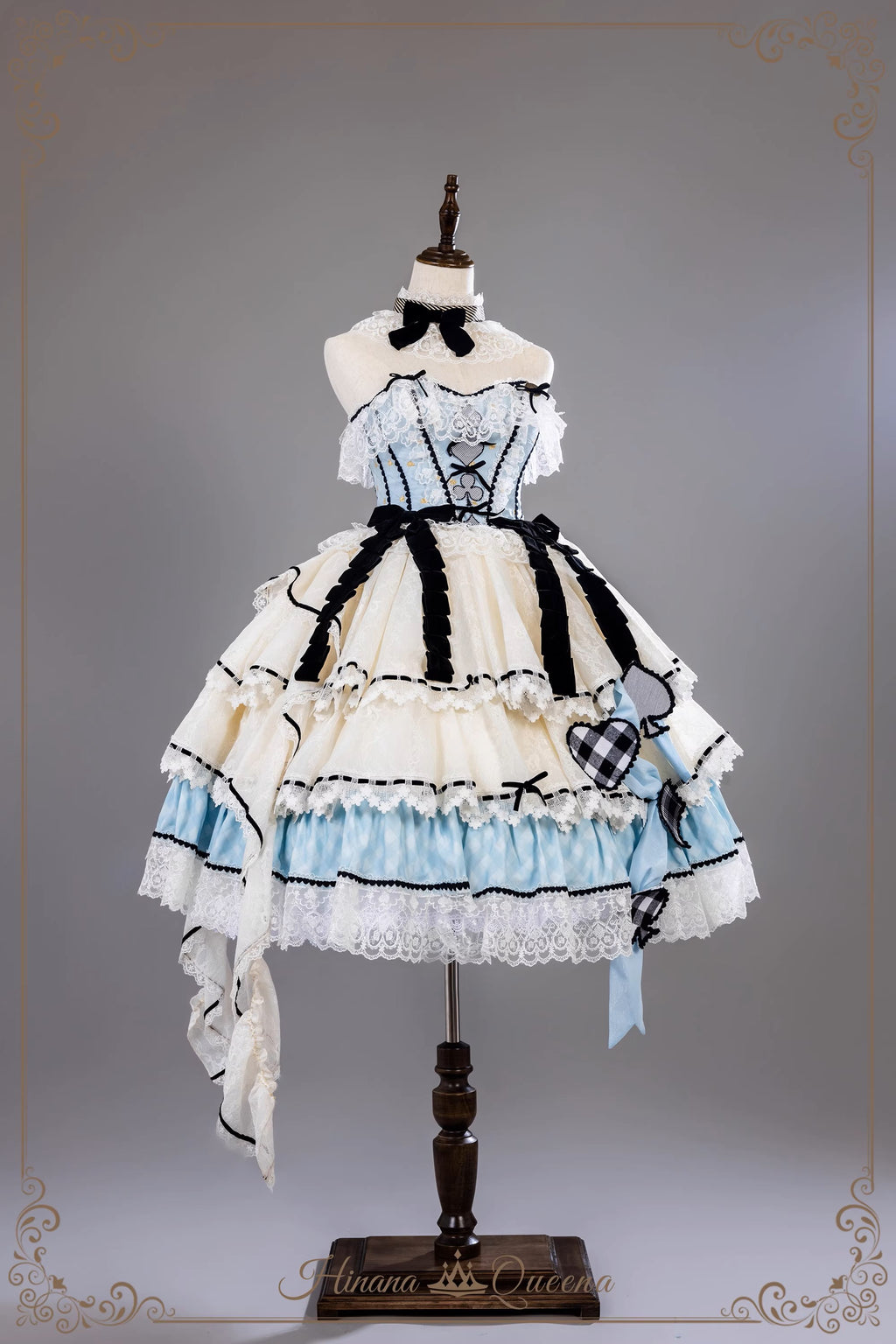 【再販・受注予約8/8まで】Dream Alice ラグジュアリーセットアップ／アリスブルー／ショート丈