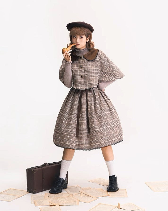 Earl Gray checked jumper skirt